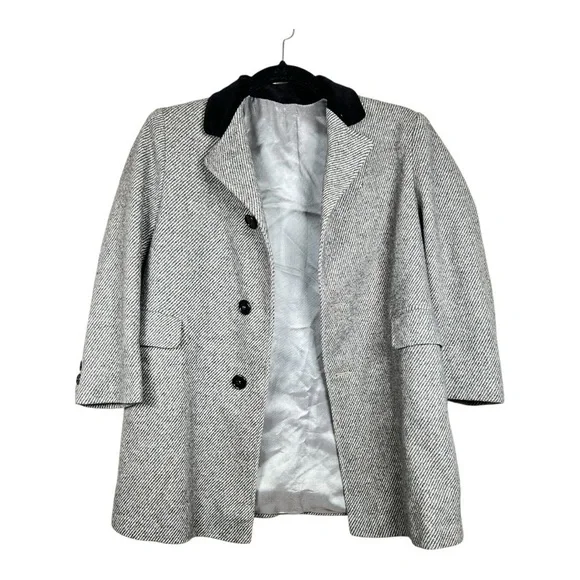 Liliputian Bazaar Best & Co Childs Coat Size 5 Navy Blue Wool Hooded Packets - Picture 7 of 13